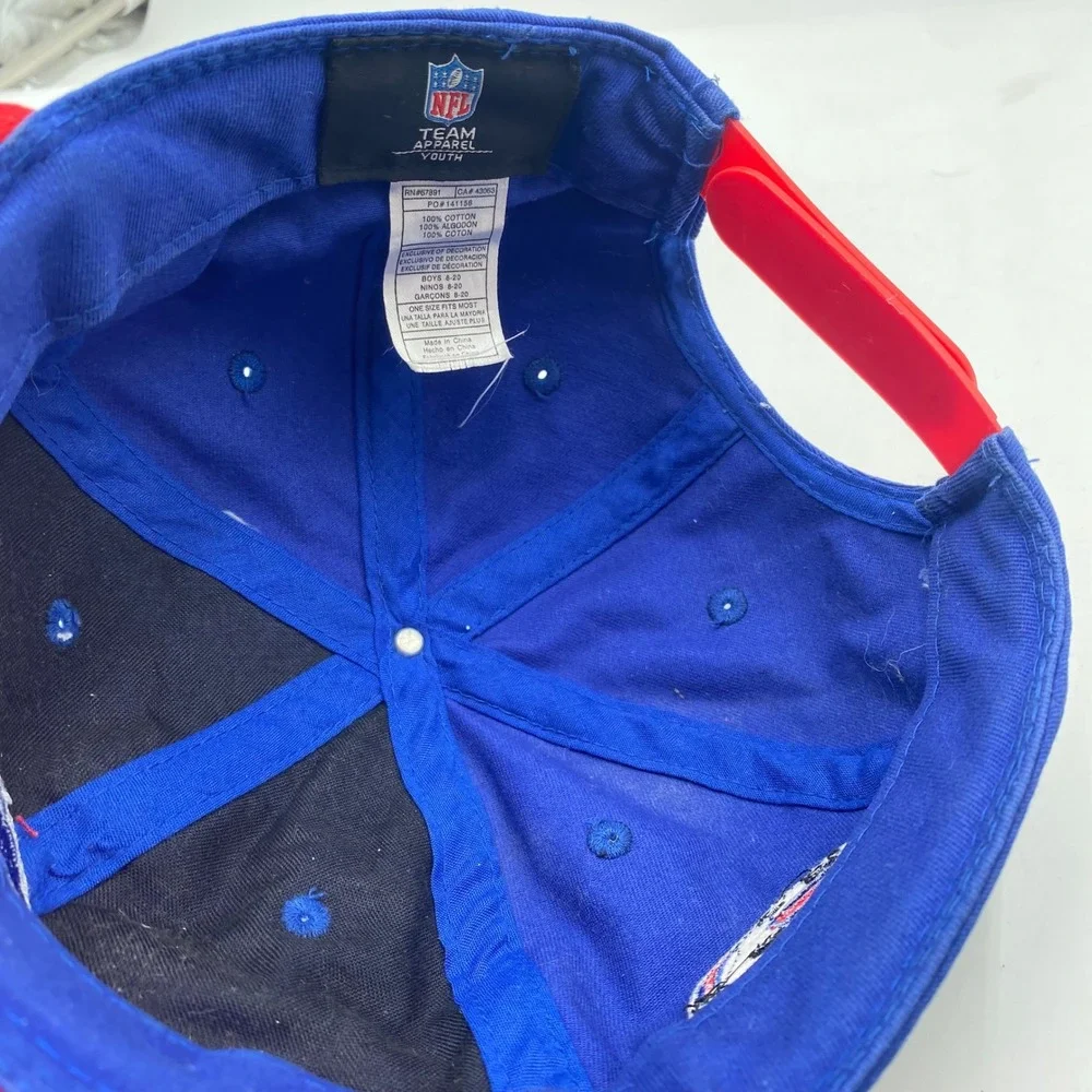 BUFFALO BILLS NFL Team Apparel Snapback Hat Youth Blue Red Cotton Vintage Style